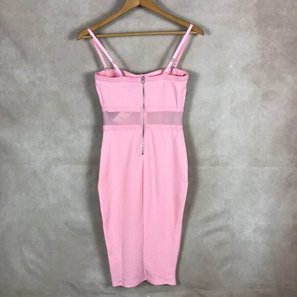 Barbiecore Pink Bodycon Party Dress NEW MEDIUM - Picture 5 of 11